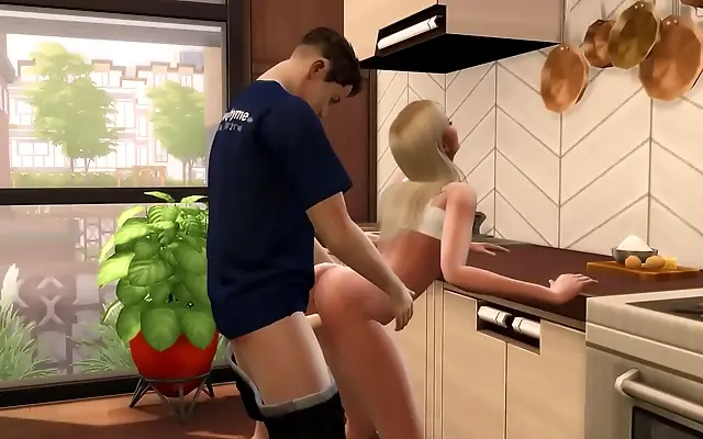 Two Brothers Seduce the Art Student in Sims 4 3D Hentai