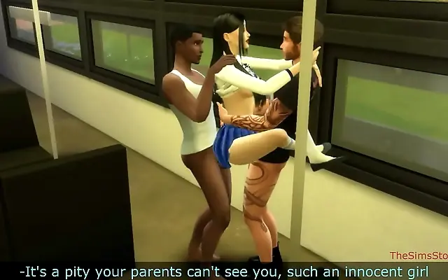 Japanese College Girl Ravished in Public Bus Threesome