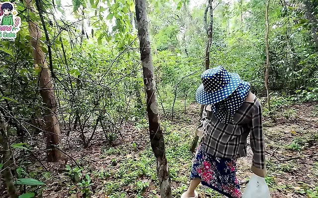 Wild passion erupts as young couple gets lost and frisky in the forest