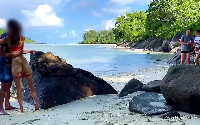 中文日 色戒 片久久 Silk Bikini Seduction Caught in Public Beach Bliss
