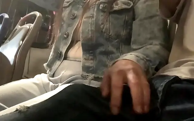 Sunlit bus ride turns hot when blonde touches my big cock