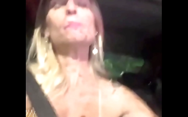 Blonde Beauty in Red Lips Takes a Wild Ride with Her Lover