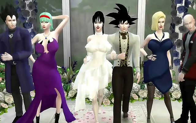 Three-way wedding night betrayal with hot milf wife and lover in hardcore anime action