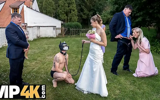 Village Wedding Bed Becomes Kinky Playground for Shaved Bride and Masked Lover