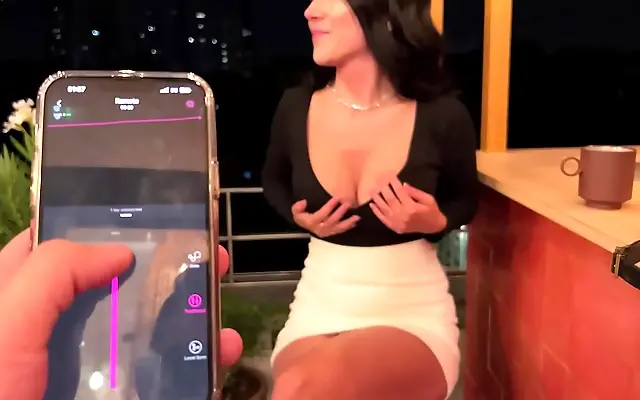 Wild orgasms in a Paris cafe and a risky public toilet blowjob