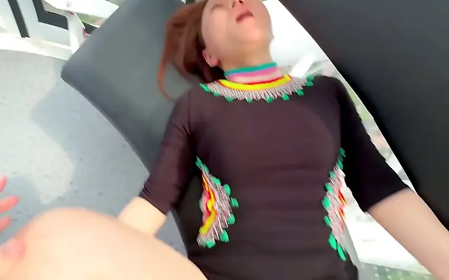 POV Close-Up MILF Gets Fucked Hard in Public Park Creampie Juicy Pussy Dripping Wet