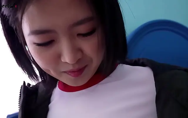 Playful Foot Worship Session with Busty Asian Beauty in Black Stockings
