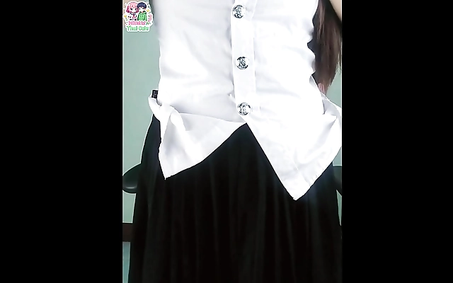 College Dorm Room Solo Session with Cute Thai Babe in Pink Pussy