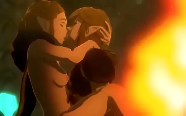 Playful Link seduces feisty Zelda in Hyrule fantasy