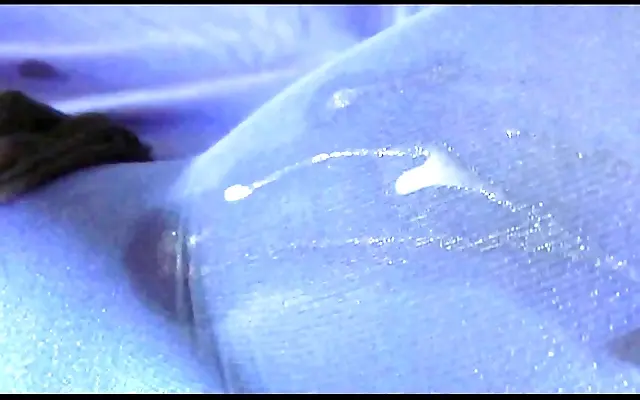 Intense blue nylon craving ignites passionate pantyhose encounter