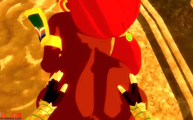 Urbosa takes Link for a wild ride in Hyrule Castle