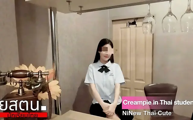 Intense Asian Cutie Fucks Hard for Her First Creampie
