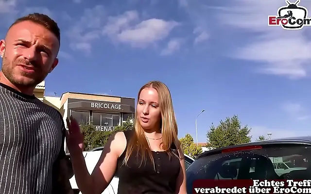 Young German tourist picked up at airport for wild Mallorca adventure