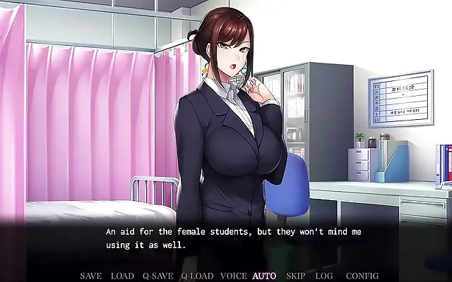 Ayako in lingerie straddles her teacher in this hentai