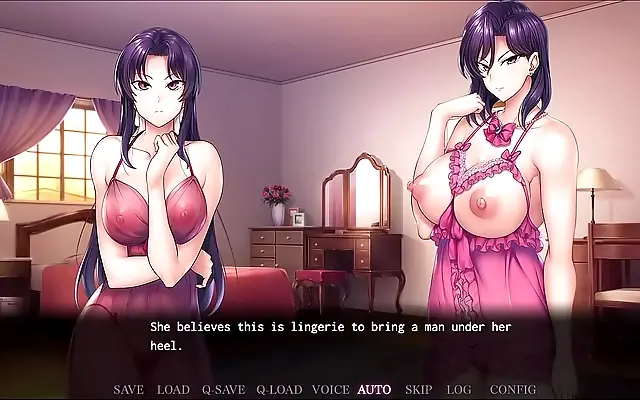 Desk seduction with Tsukino and Suzuka in naughty lingerie
