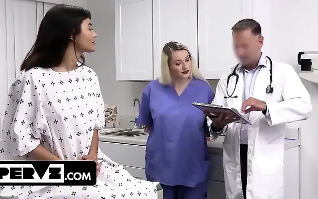Naughty Latina Gets Examined in Doctor's Office for Fake Virginity Certificate