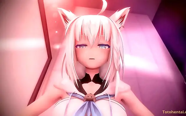 Shirakami Fubuki blows a pervert in the fitting room