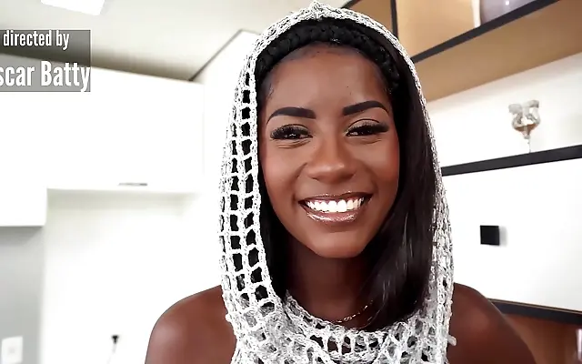 Jenny Pretinha takes four cocks in a candlelit room