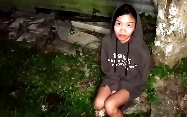 One on one with a petite Asian beauty in wild bedroom fun