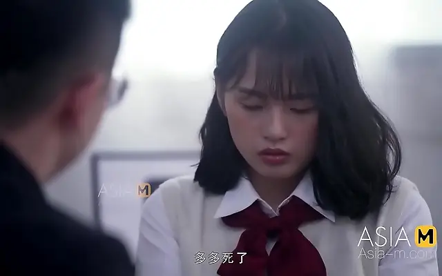 Kitchen seduction with young Asian beauty in stockings gets steamy